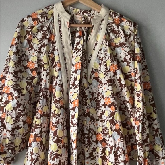 Tory Burch Printed Balloon Sleeve Tunic Caftan Dress - Picture 8 of 10